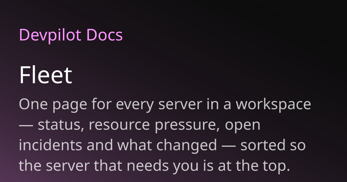 Infrastructure Metrics | Devpilot Docs